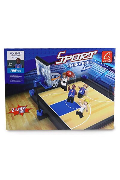 hak-iş oyuncak Sports Basketball Match 182 Piece Basketball Court Building Block Set