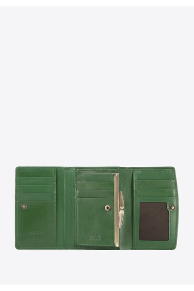 Wittchen Women's Smooth Leather Wallet with Snap Fastener Medium Green Leather