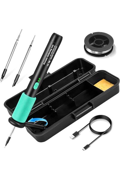 Ctoby USB Cordless Soldering Iron Kit, 3 Adjustable Temperatures, Rechargeable Portable Soldering To