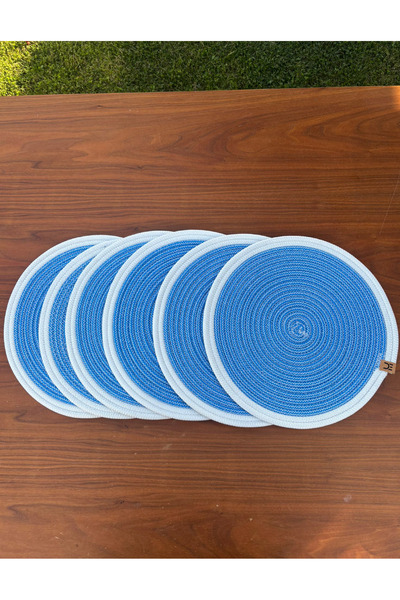 Home Inn Home Textile 6-Piece Round Placemat Set – Easy to Clean, for Modern Tables