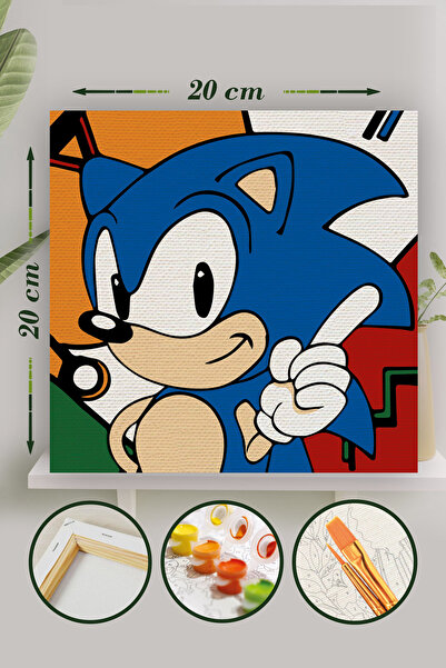 Palmiye Hobi Sanat Kırtasiye Sayılarla Boyama 20x20 Cm Tuval Seti Fırça Boya ...