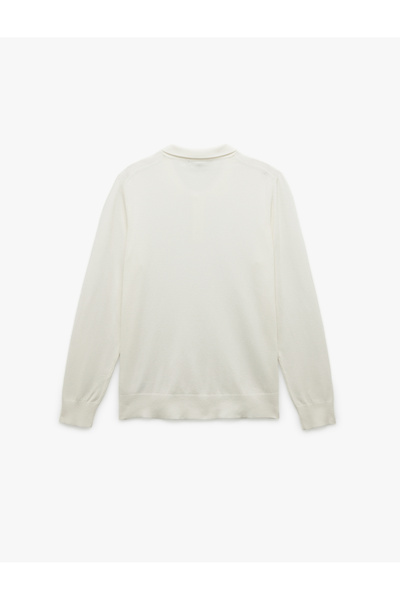 Koton Long Sleeve Buttoned Polo Neck Knitwear Sweater