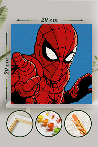 Palmiye Hobi Sanat Kırtasiye Sayılarla Boyama 20x20 Cm Tuval Seti Fırça Boya ...