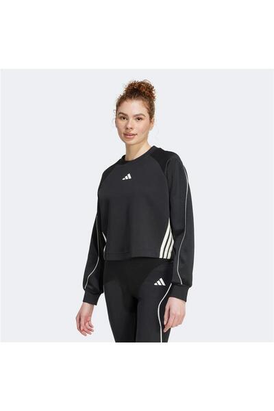 adidas Γυναικείο Φούτερ πολύχρωμο SPORTSWEAR-JL6996 ΜΑΥΡΟ/ΛΕΥΚΟ