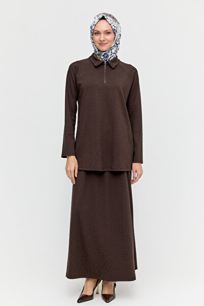 Setrms Taş Detaylı Reglan Kesim İkili Takım