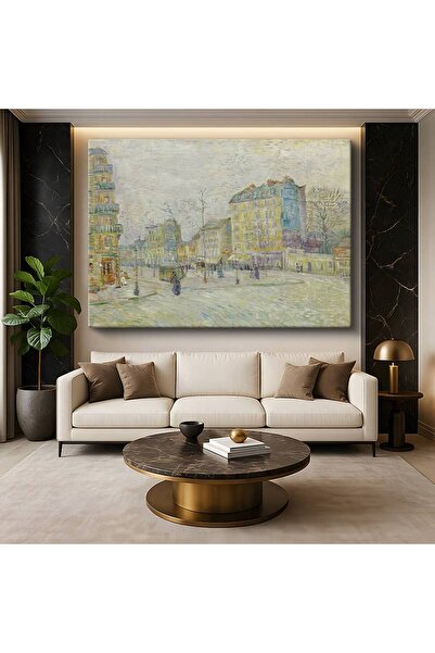 TosbArt Vincent van Gogh Boulevard de Clichy Paris Sokak Manzarası Kanvas Tab...
