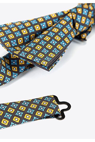 Wittchen Papion de mătase bărbătesc cu model albastru și galben