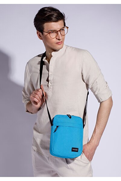 Wittchen Geantă Messenger bărbătească, poliester albastru, dreaptă
