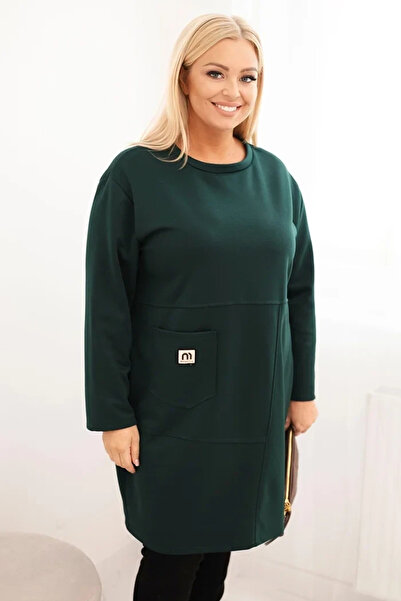 UniqueStore.ro Green plus size dress with loose cut