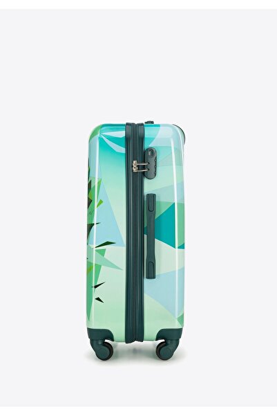 Wittchen Men's Medium ABS Suitcase with Print Green and Blue Green and Blue ABS