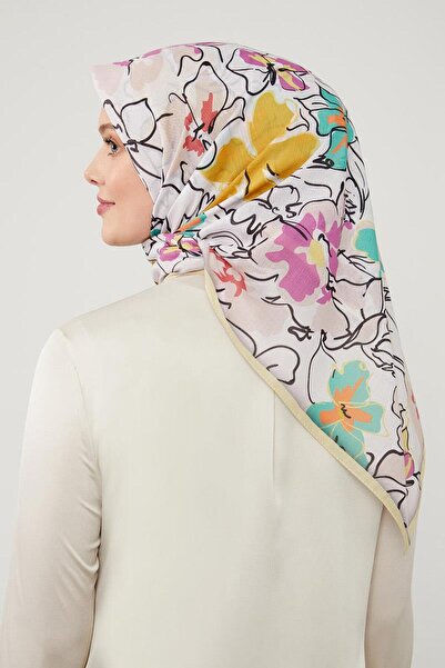 Levidor Μαλακό βαμβακερό κασκόλ με σχέδιο κίτρινο τριφύλλι