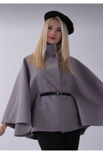 dibcollectionn Single Button Belted Poncho