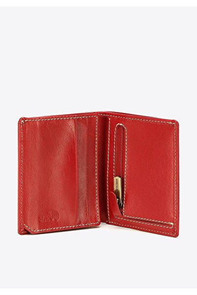 Wittchen Men's Leather Wallet, Red, Stitched, Genuine Leather