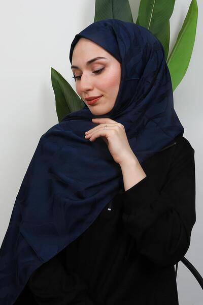 GİYZAMİLA Dina Jakar Shawl Navy Blue