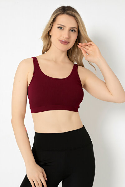 NBB Burgundy Halter Neck Stitch-Free Bra