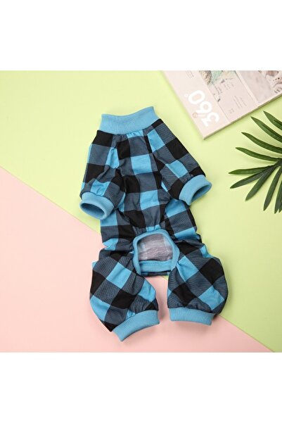 Pets ملابس نوم ناعمة للكلاب باللون الأزرق (متوسط)