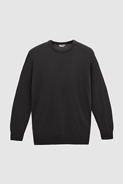 D'S Damat Ds Damat Regular Fit Anthracite Plain Knit Sweater