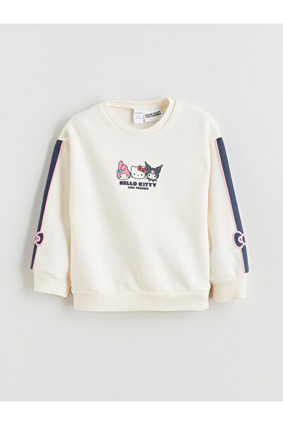 LC Waikiki Bisiklet Yaka Kuromi Baskılı Kız Çocuk Sweatshirt