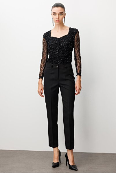 Moda İlgi Modailgi Köşe Cep Dar Paça Pantolon Siyah