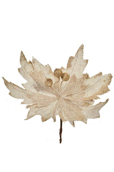 Silver Star Flori decorative de Crăciun crem cu clemă 25 cm