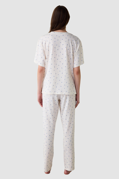 Penti Gardenya Hailee Floral Cotton Crew Neck Short Sleeve Pyjama Set