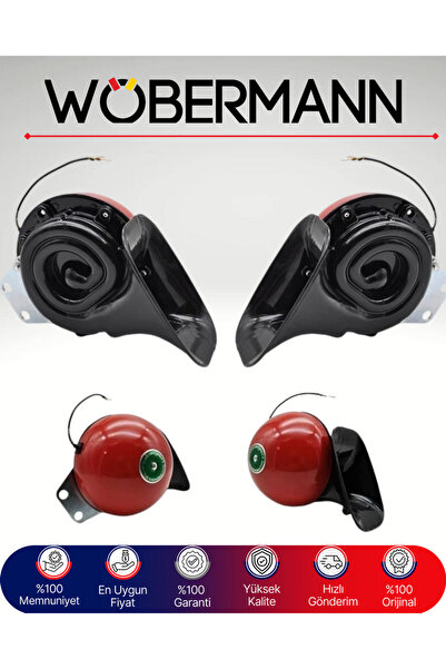 Wöbermann Çiftli Çat Çat Oto Korna Seti | 12V Yüksek Sesli Araç Korna