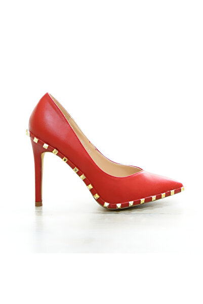 Elis Fashion Red women's shoes with spikes and 11 cm heel #5283