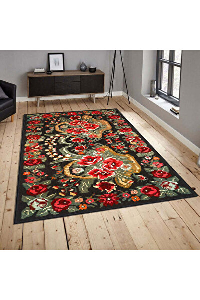 Asi Home Traditional Flowers Rug, 160 x 230 cm, Velvet, Multicolor