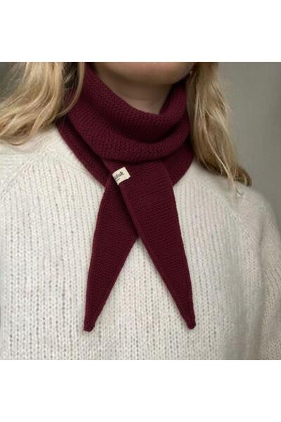 POFUDUK Sophie Knitted Scarf Foulard Shawl Pfdkf5 Burgundy