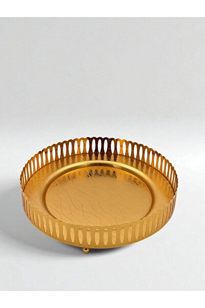 B&D banddtools Decorative Silver Serving Tray, 26 x 26 x 4 cm, Gold