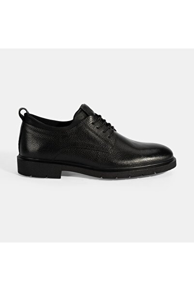 Desa Men's Black Lace-Up Leather Casual Shoes