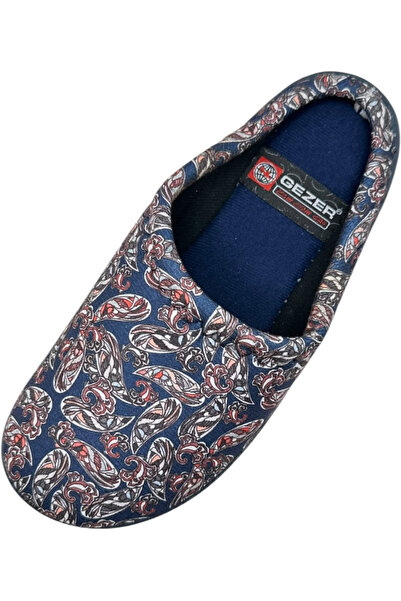 GEZER Γυναικείες παντόφλες, μπλε με με τύπωμα , μέγεθος 36, 22,5 cm, άνετες και ζεστές