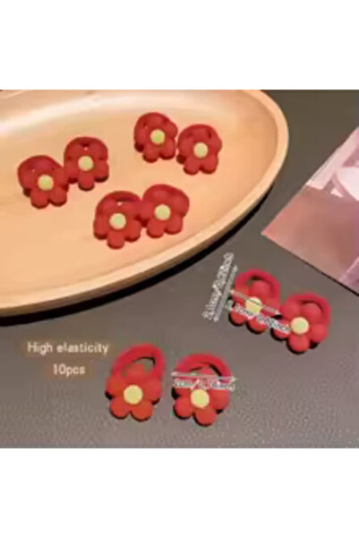 So Much Accesories 10-piece floral hair tie set for kids