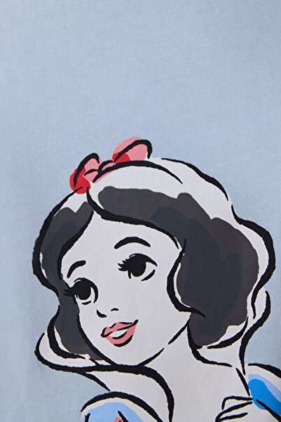 Penti Light Blue Pyjama Set With Floral Shorts