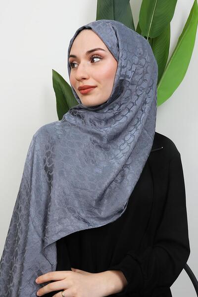GİYZAMİLA Halka Aerobin Shawl Dark Gray