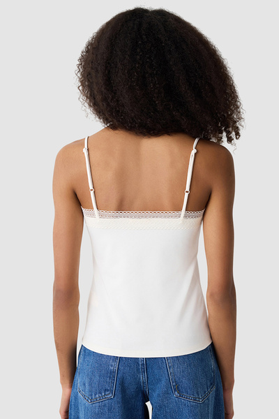 Penti Beige V-Neck Lace Slim Fit Camisole