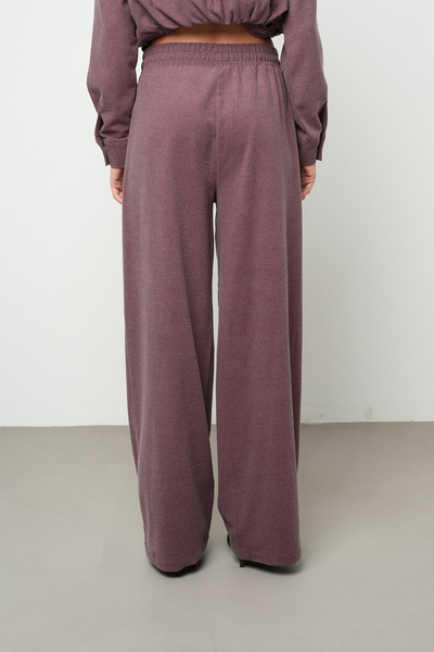 Orfeo Negro Women's Loose Wide Leg Comfortable Fit Solid Color Fabric Pants