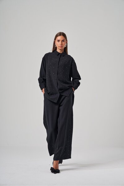 OMELYA Stone Detail Shirt