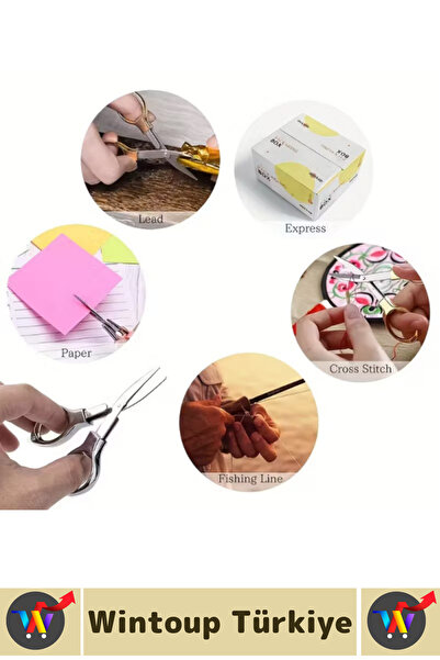 Wintoup Special Model Travel Kit School Office Camping Outdoor Use Practical Safe Foldable Scissors 10 cm