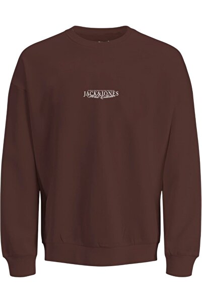 Jack & Jones JACK &JONES Bleecker Aop Box Crew JNR sweatshirt - 12293295-Deep Mahogany
