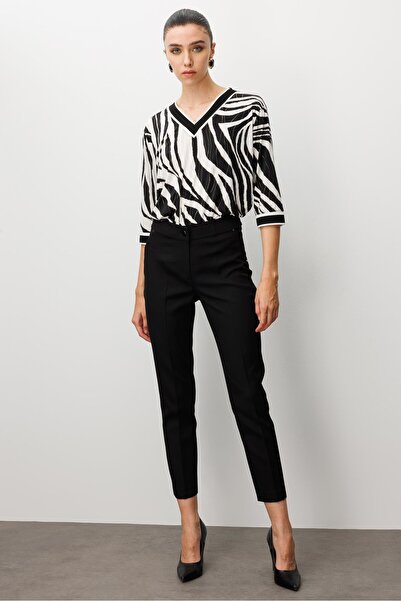 Moda İlgi Modailgi Yan Cep Dar Paça Pantolon Siyah