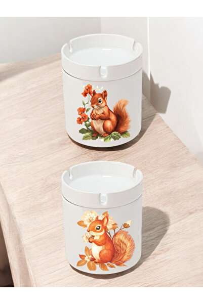 lili hediyelik Τασάκι Sincap με τύπωμα 2-συσκευασία - Τασάκι δώρου, Τασάκι δώ...