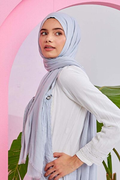Levidor Light Gray Olay Cotton Shawl