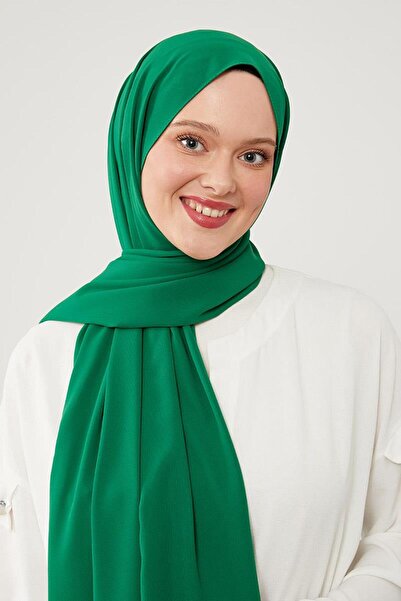 Levidor Yosun Yeşili Medine İpeği Şal