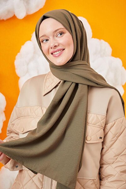 Levidor Koyu Haki Pamuk Cazz Şal