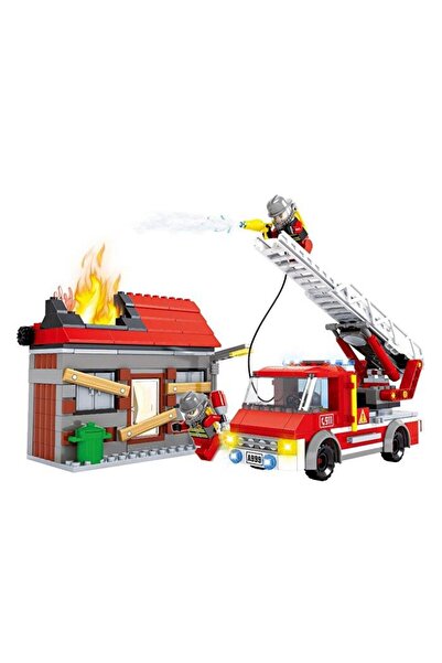 hak-iş oyuncak 355 Pieces Fire Truck and Firehouse Building Block Set