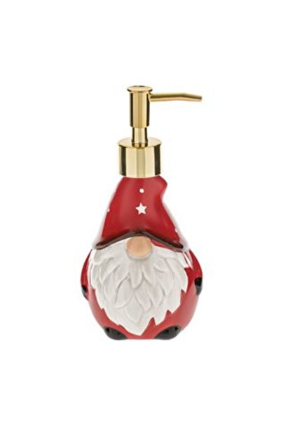 Silver Star Red Ceramic Gnome Dispenser for Liquid Soap 290 ml