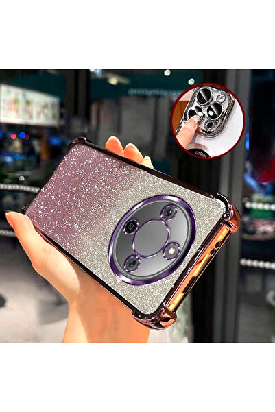 Generic Glitter Case for Honor X9D 5G ，Plating Edge，Ultra Slim，Luxury Gradient Shockproof Honor X9D Cover