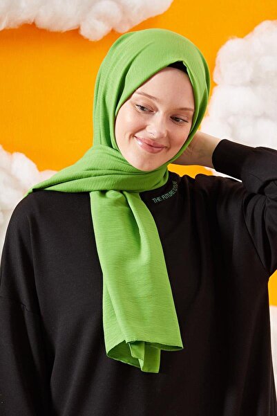 Levidor Elma Yeşili Pamuk Cazz Şal