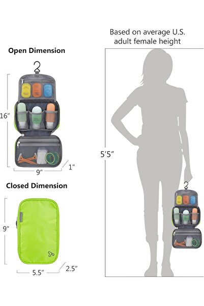 Travelon Small Hanging Toiletry Bag (Charcoal)